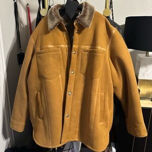 Helmut Lang Shearling Jacket in Tan